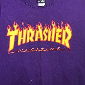 Short sleeve Thrasher purple tshirt